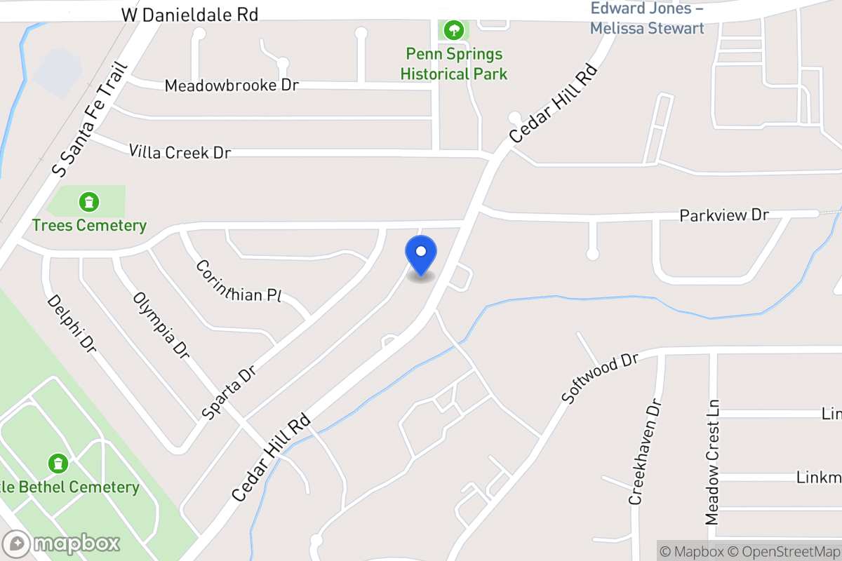 Map of 1615 Cedar Hill Rd
