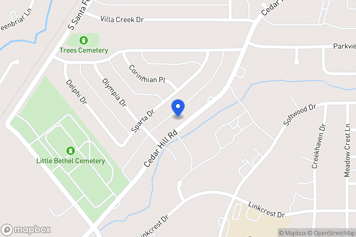 Map of 1715 Cedar Hill Rd