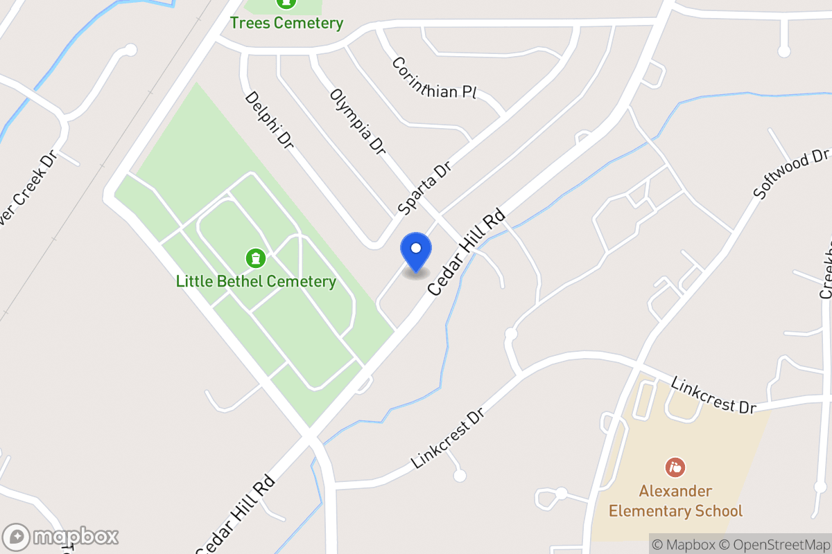 Map of 1733 Cedar Hill Rd