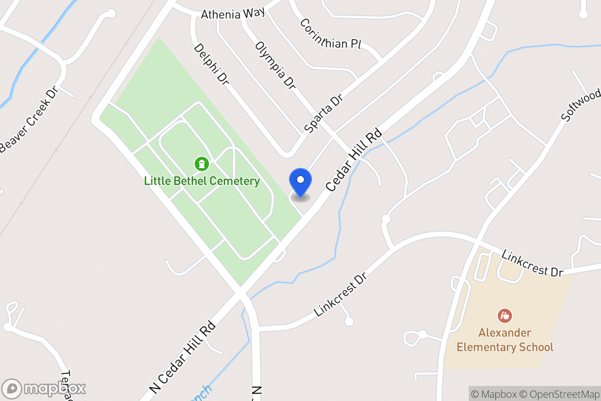 Map of 1739 Cedar Hill Rd