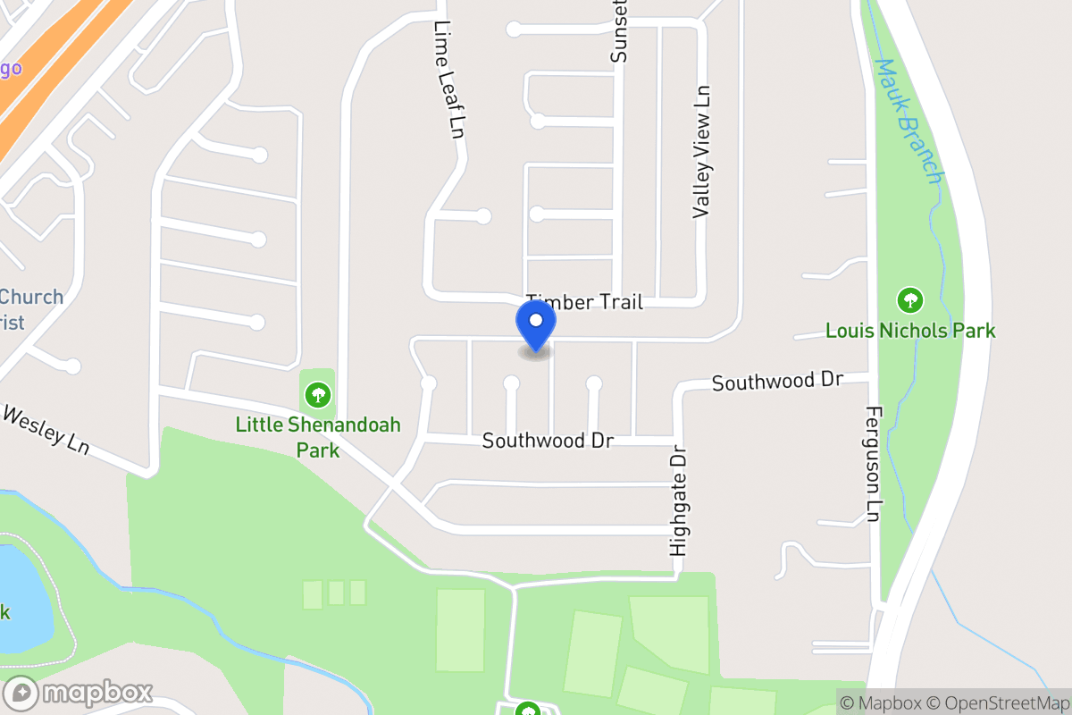 Map of 627 Southwood Ct