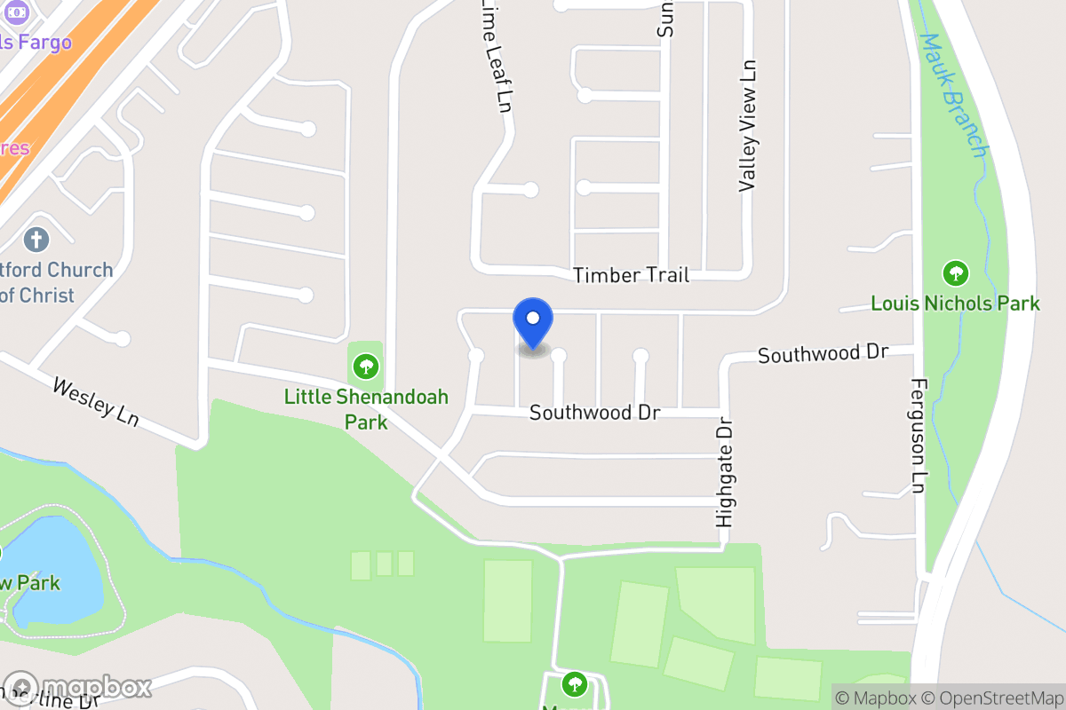 Map of 615 Southwood Ct