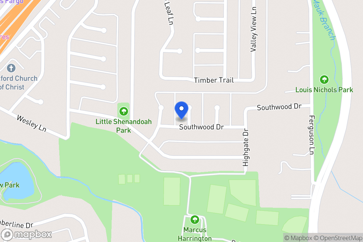 Map of 607 Southwood Ct