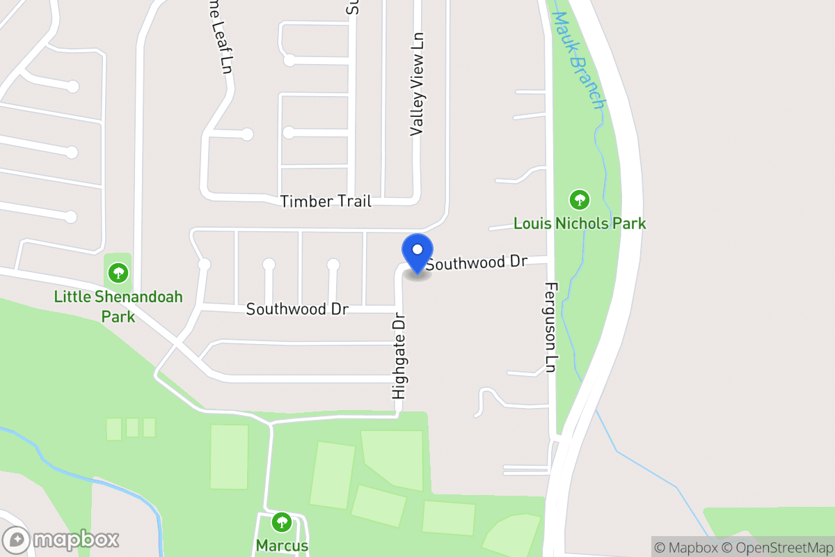 Map of 1702 Highgate Dr
