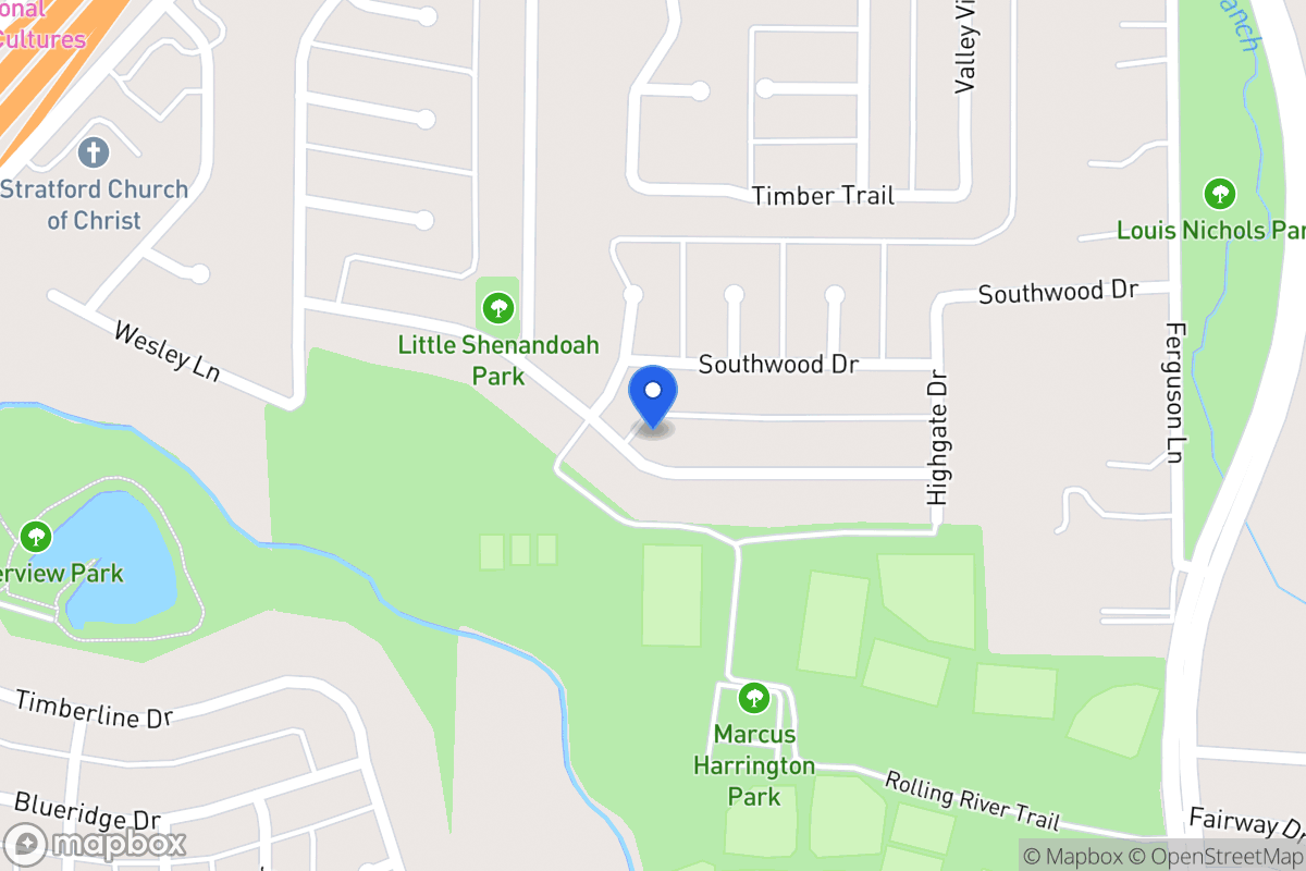 Map of 619 Meadowglen Dr