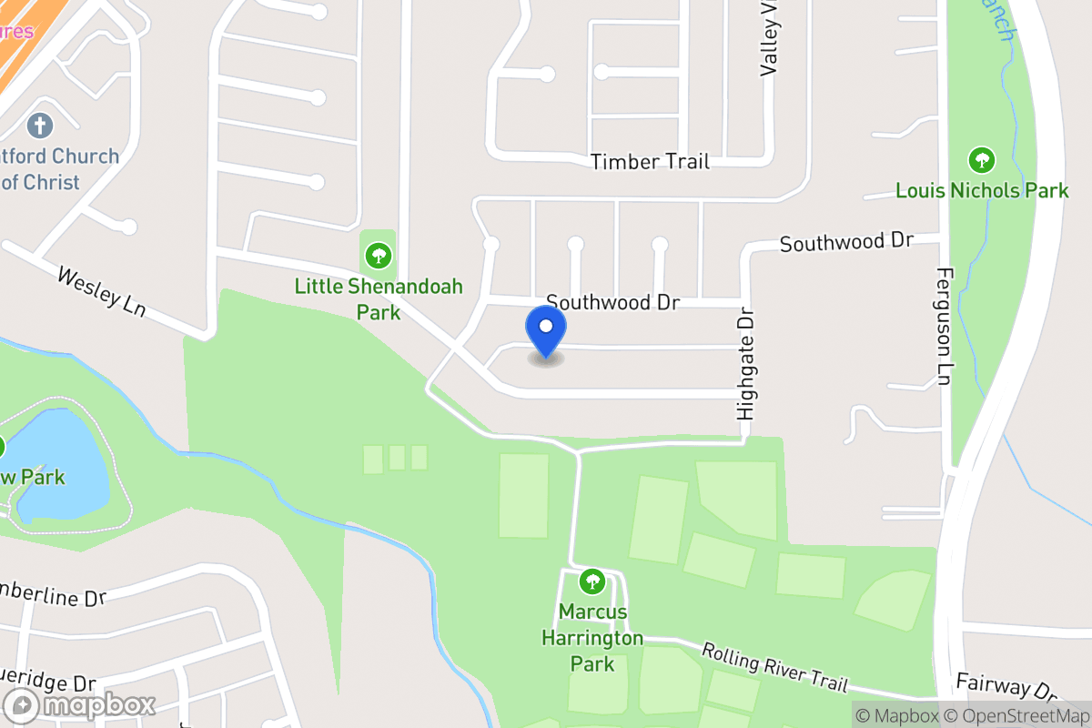 Map of 627 Meadowglen Dr