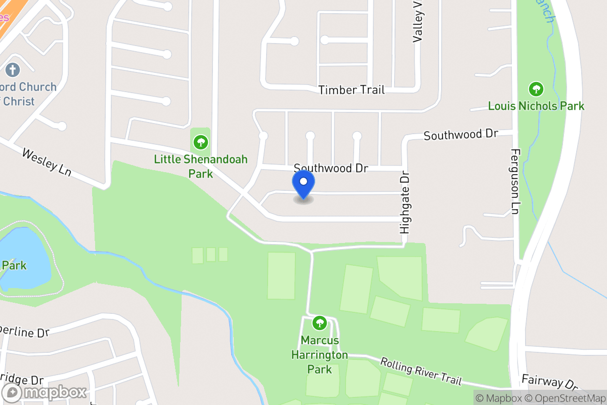 Map of 631 Meadowglen Dr