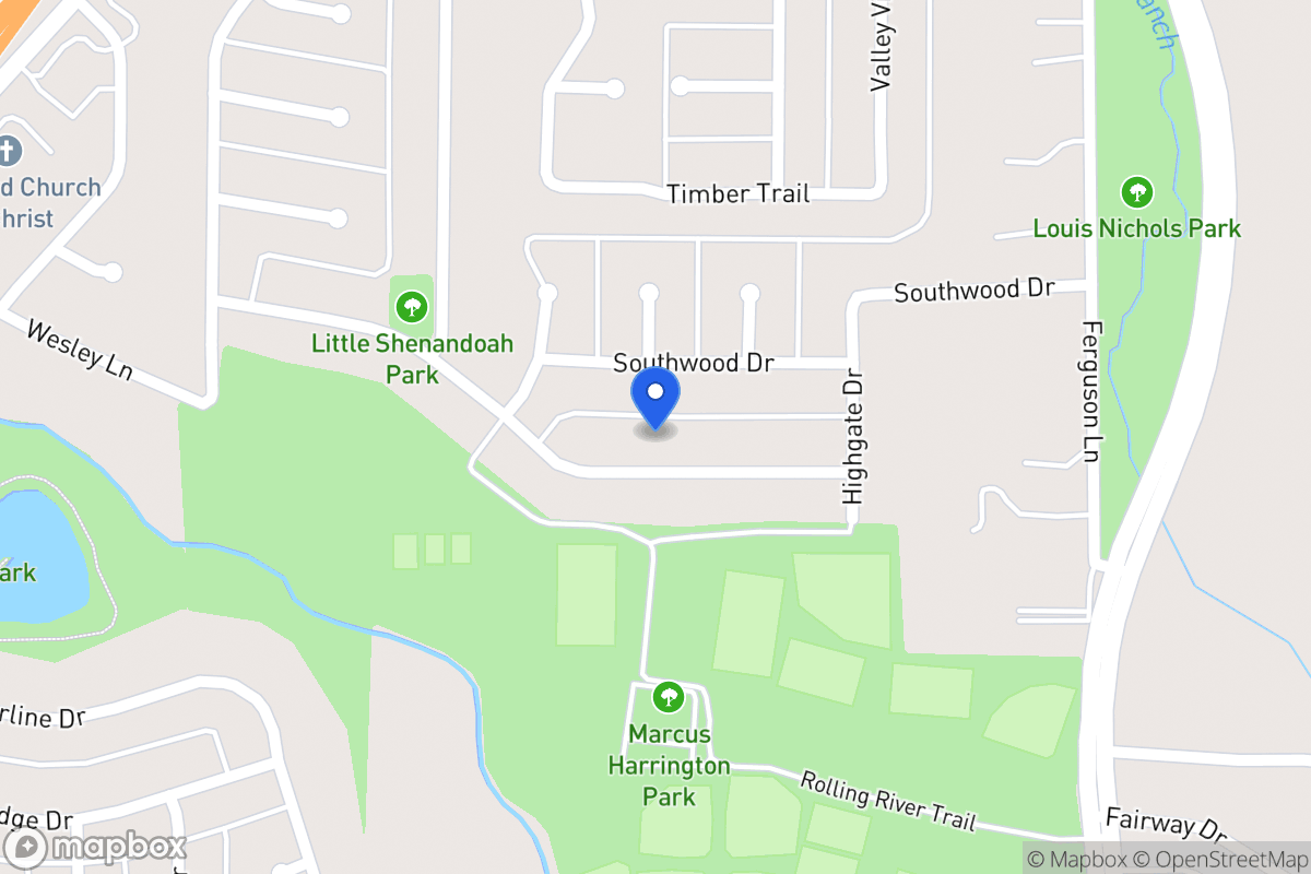 Map of 635 Meadowglen Dr