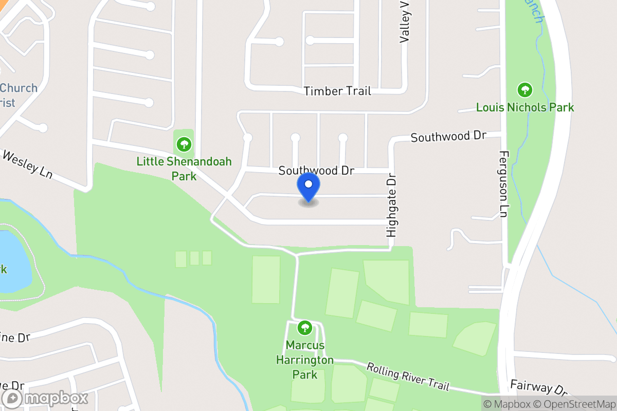 Map of 639 Meadowglen Dr