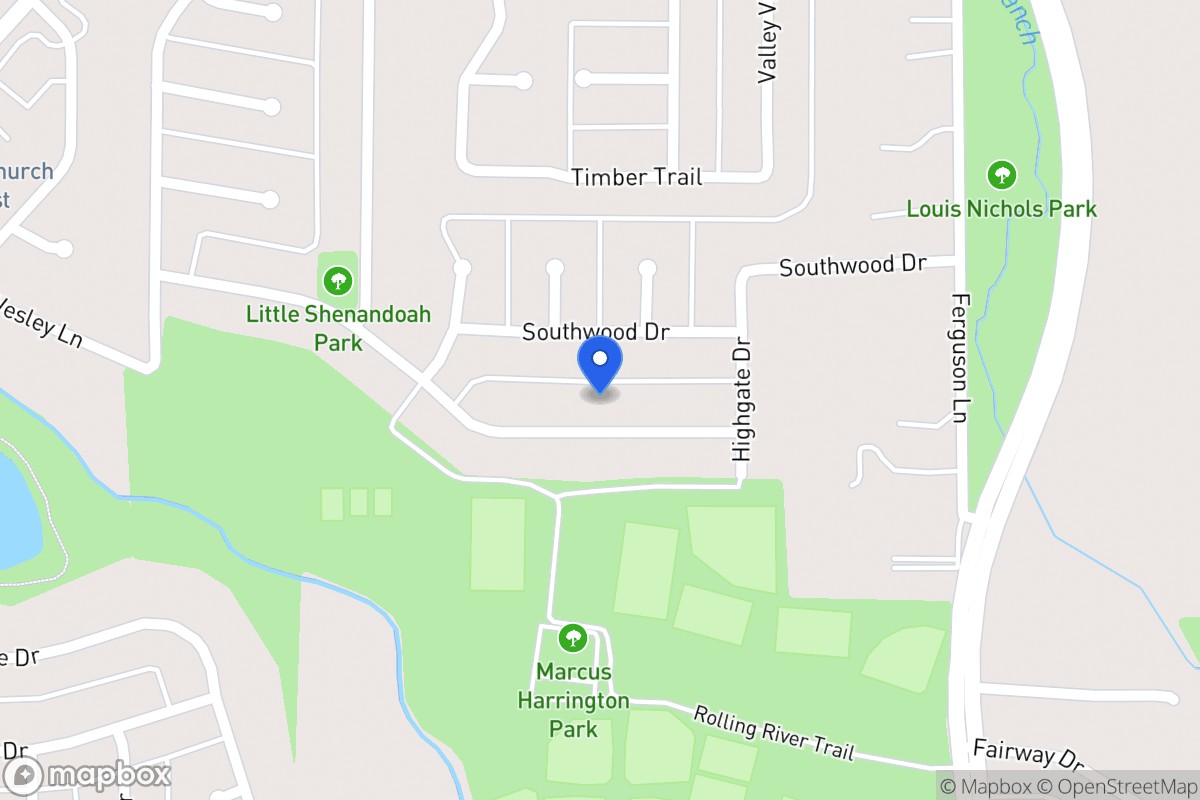 Map of 703 Meadowglen Dr