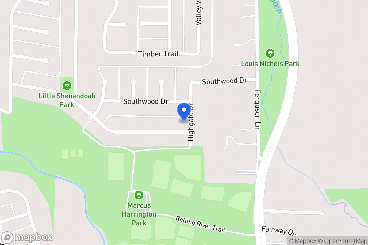 Map of 727 Meadowglen Dr