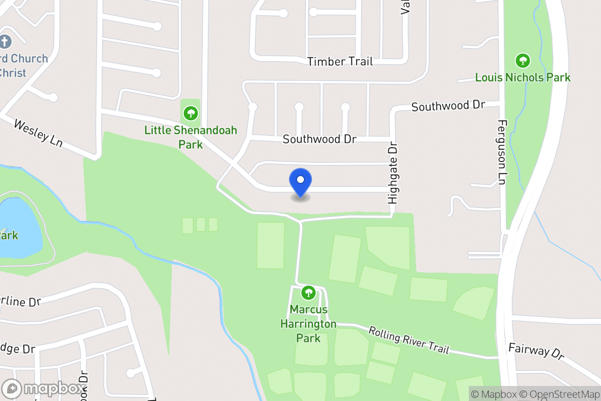 Map of 646 Meadowglen Dr