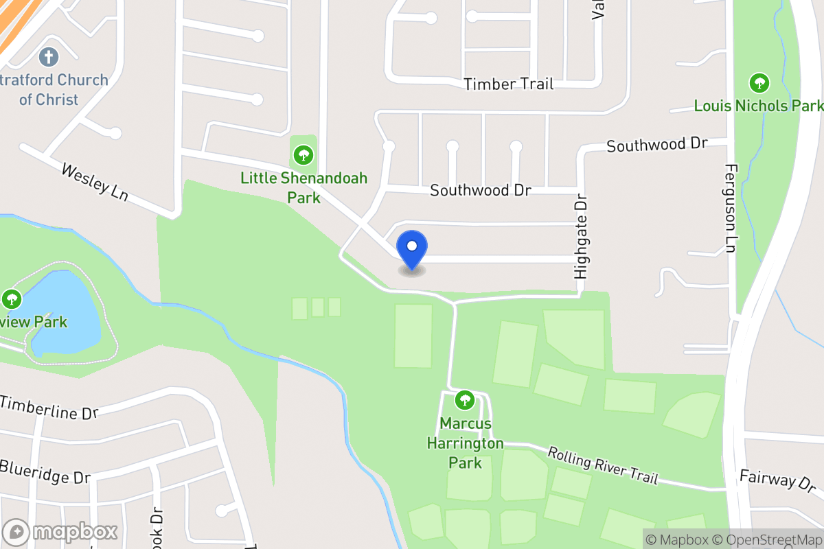 Map of 634 Meadowglen Dr
