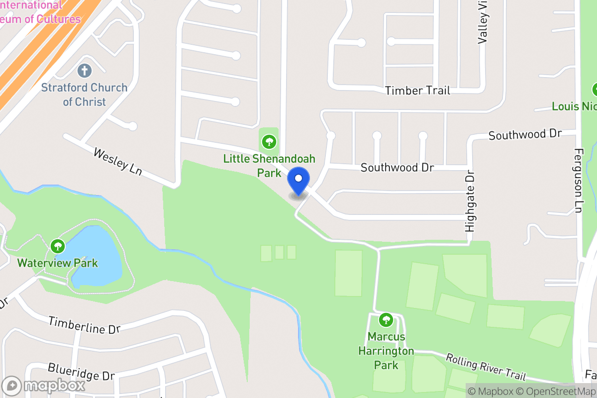 Map of 614 Meadowglen Dr