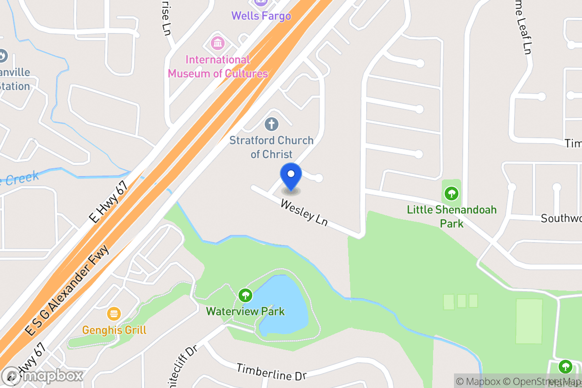 Map of 407 Wesley Ln
