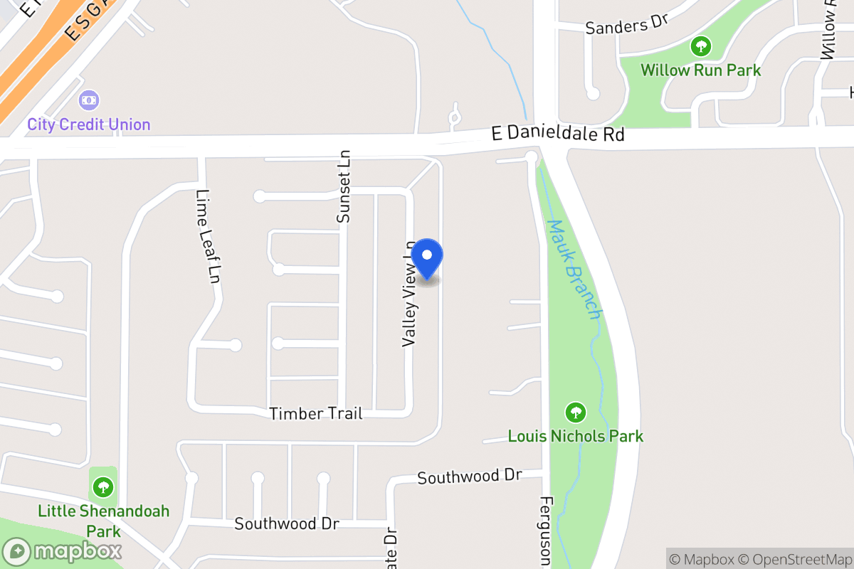Map of 1526 Valley View Ln