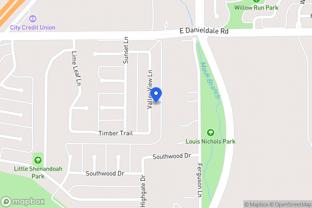 Map of 1538 Valley View Ln