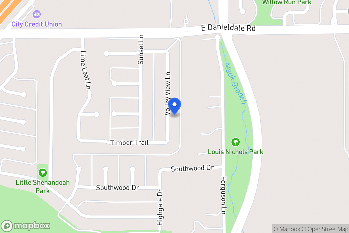 Map of 1602 Valley View Ln