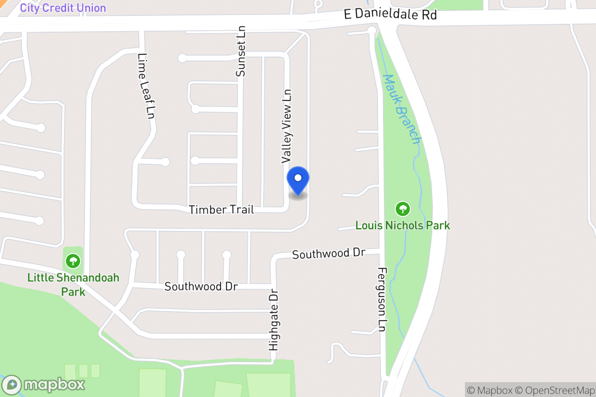 Map of 1614 Valley View Ln