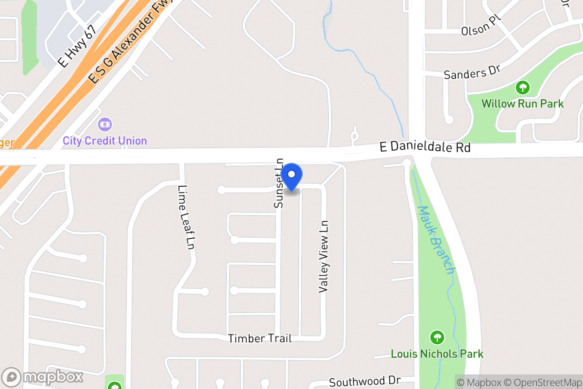 Map of 1502 Sunset Ln