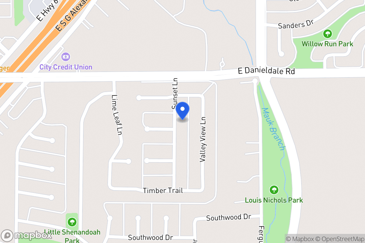Map of 1514 Sunset Ln