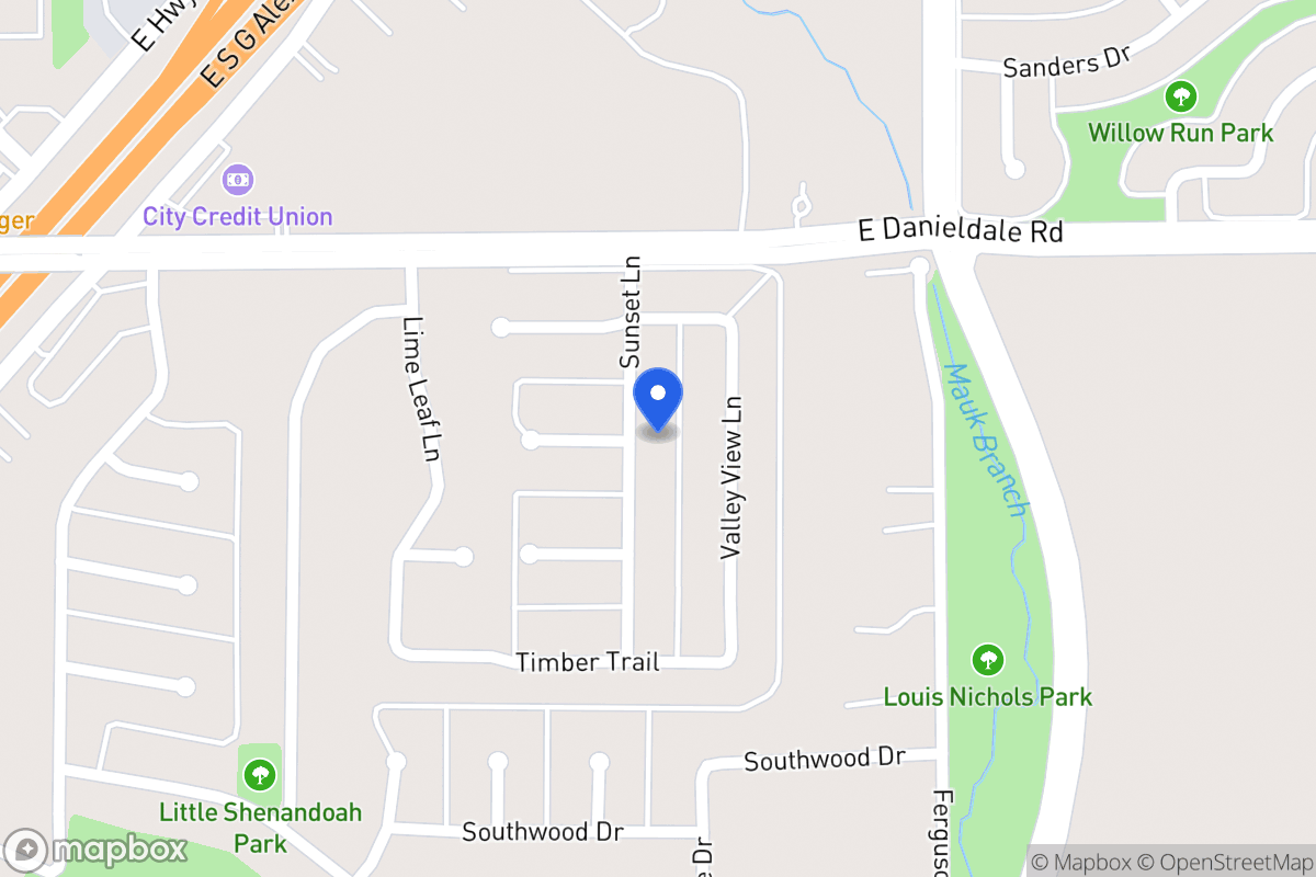 Map of 1518 Sunset Ln