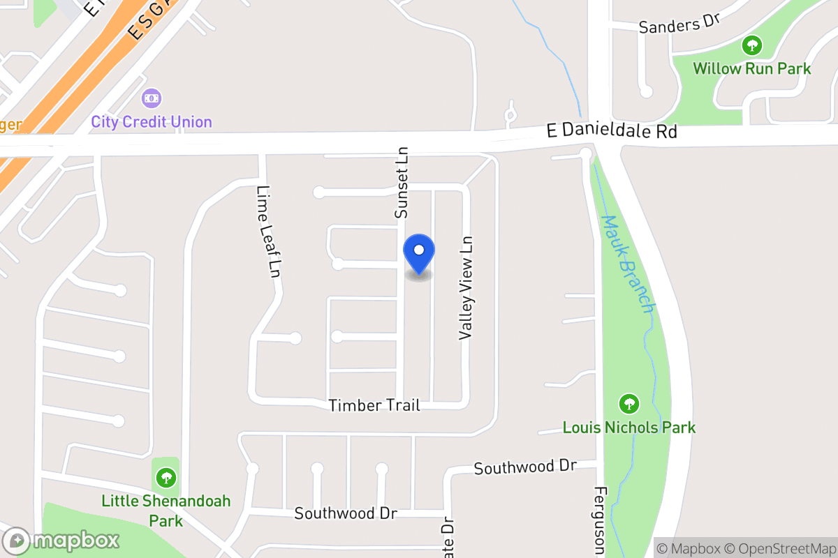 Map of 1522 Sunset Ln
