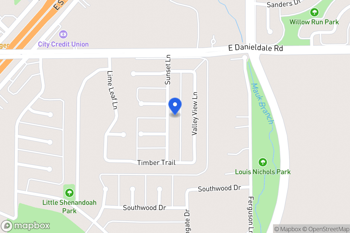 Map of 1526 Sunset Ln