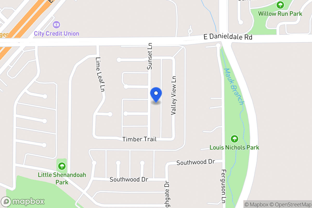 Map of 1530 Sunset Ln