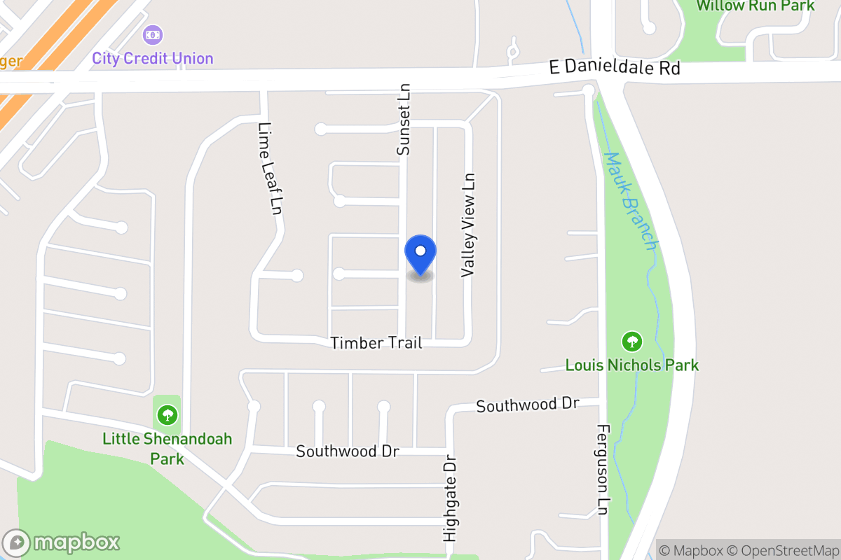 Map of 1602 Sunset Ln