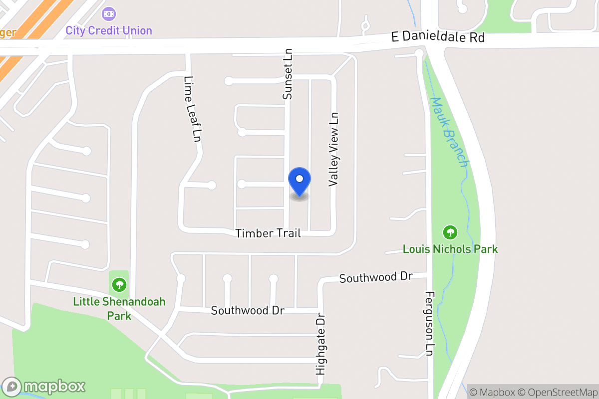 Map of 1606 Sunset Ln
