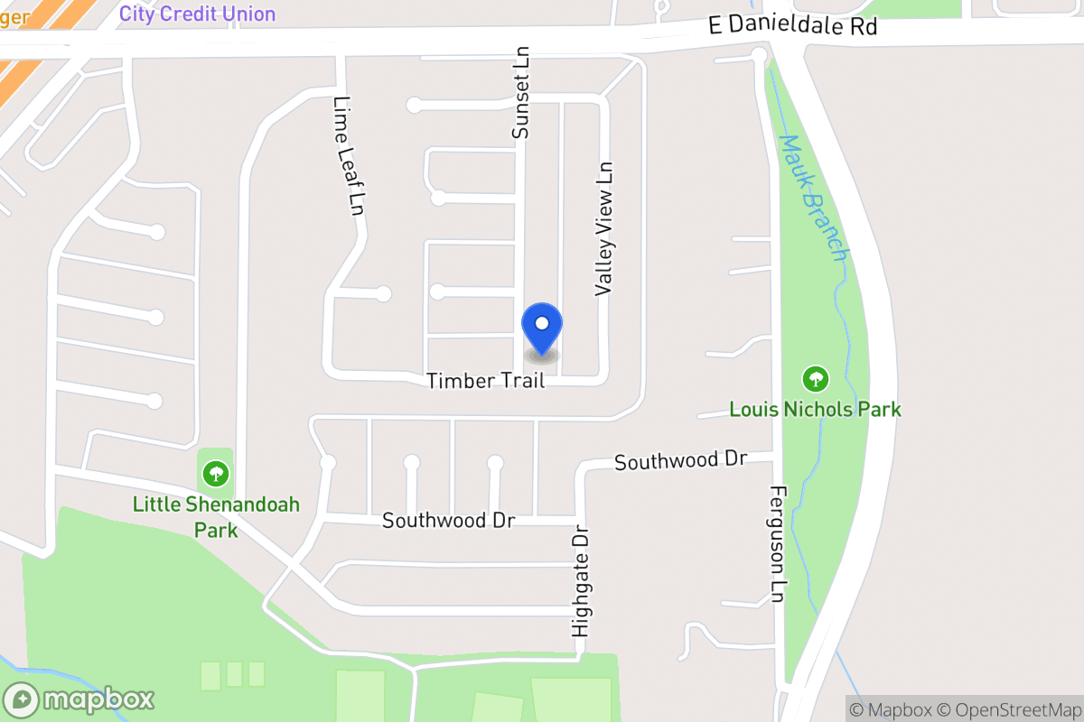 Map of 1614 Sunset Ln