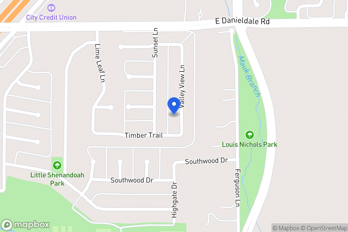 Map of 1607 Valley View Ln