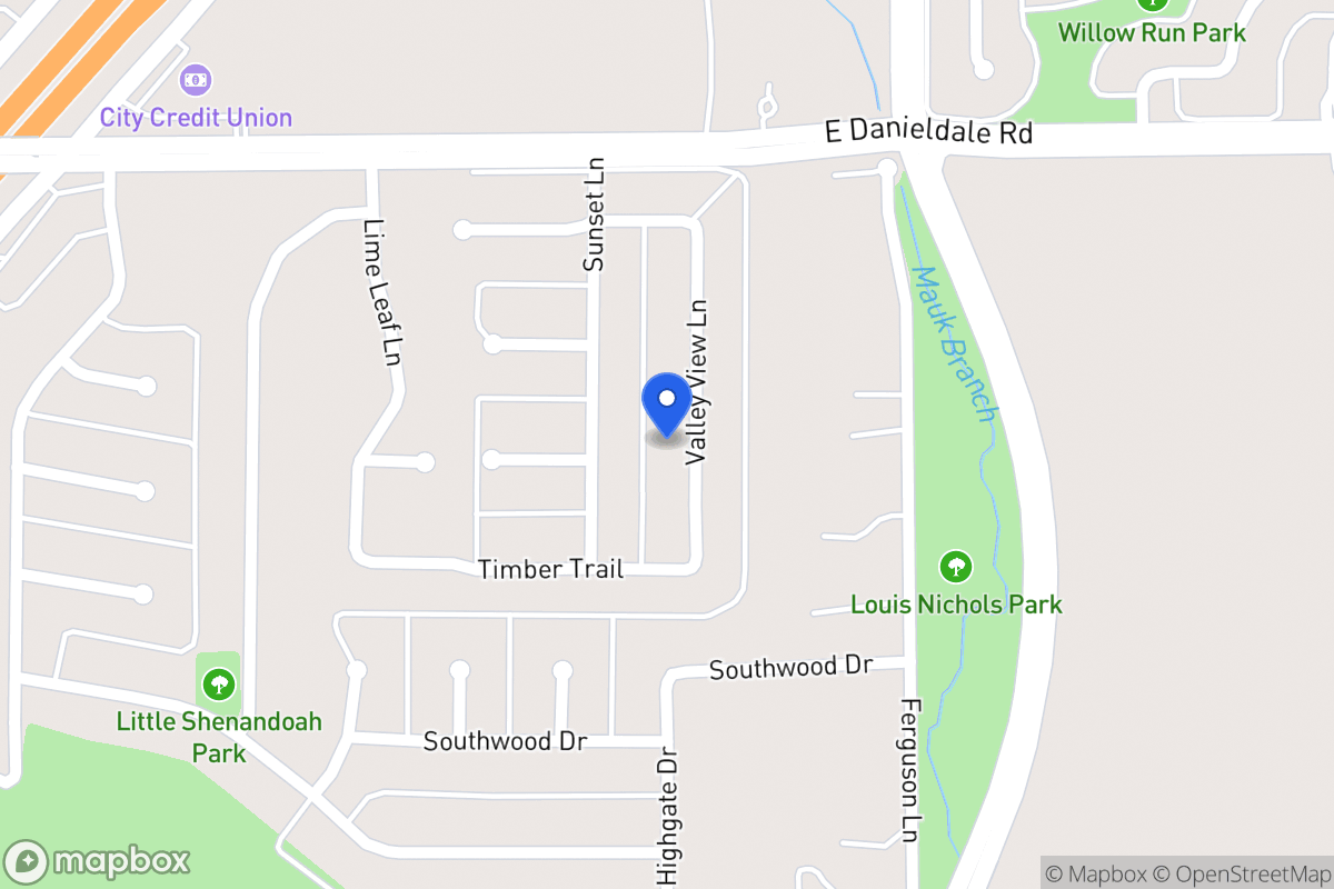 Map of 1535 Valley View Ln