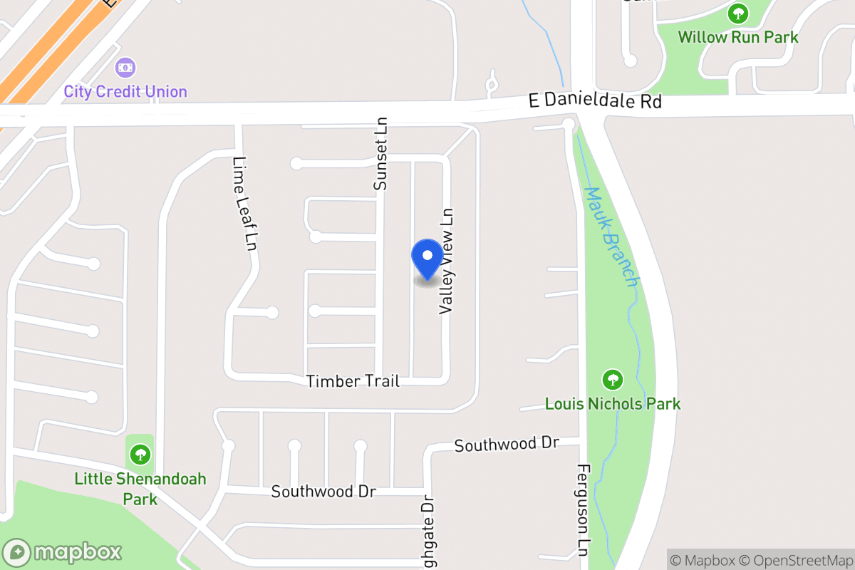 Map of 1531 Valley View Ln