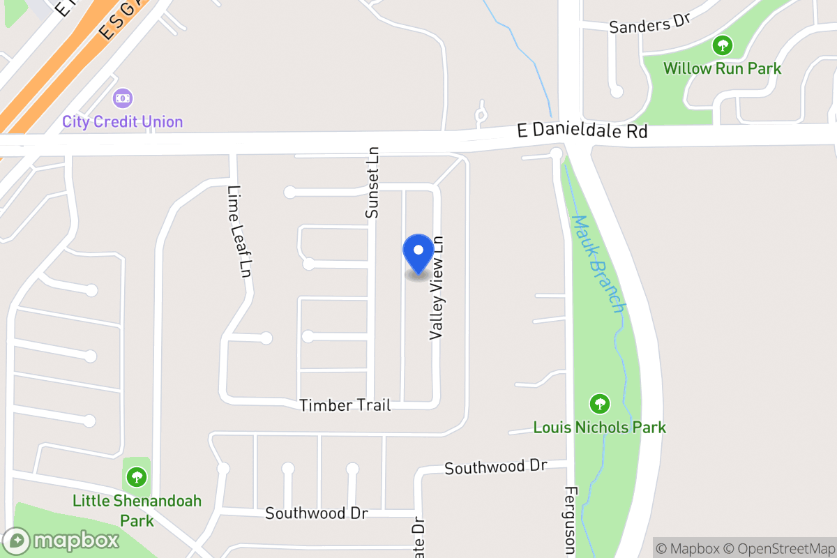 Map of 1523 Valley View Ln