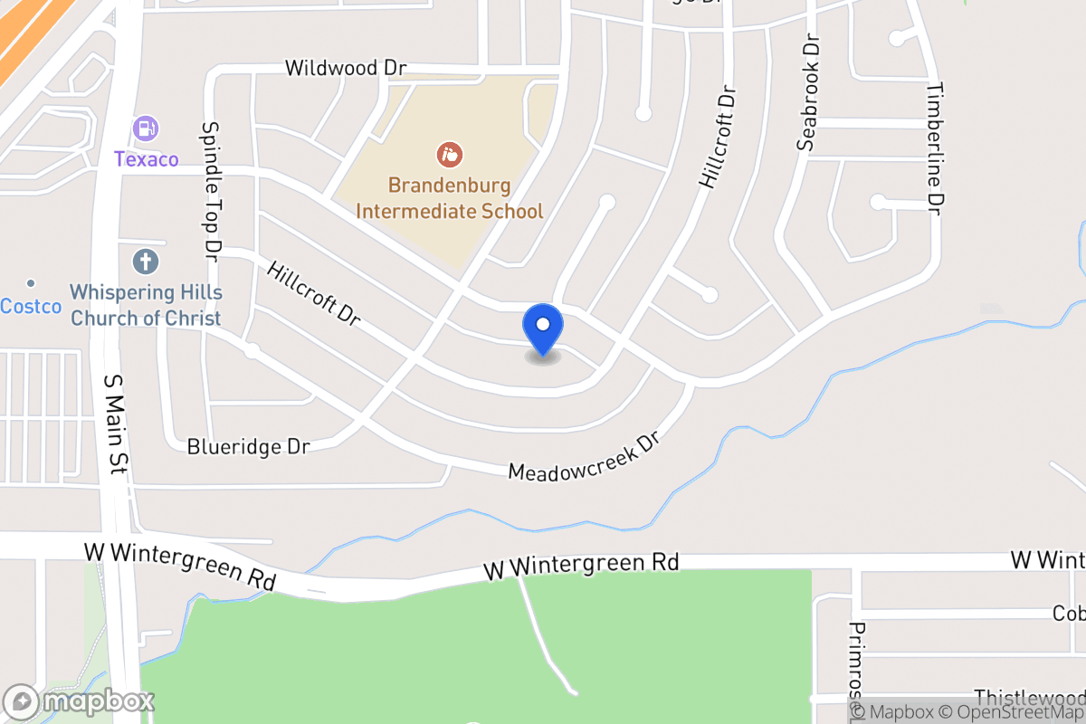 Map of 323 E Hillcroft Dr