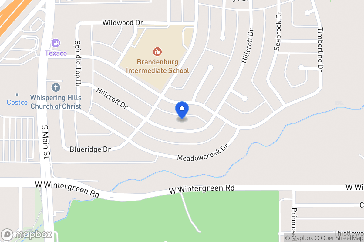 Map of 319 E Hillcroft Dr