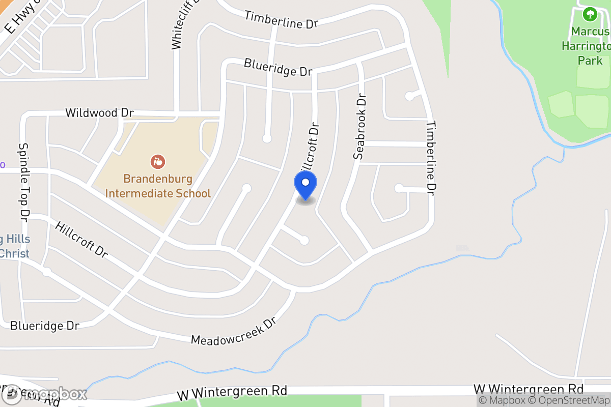 Map of 1910 S Hillcroft Dr