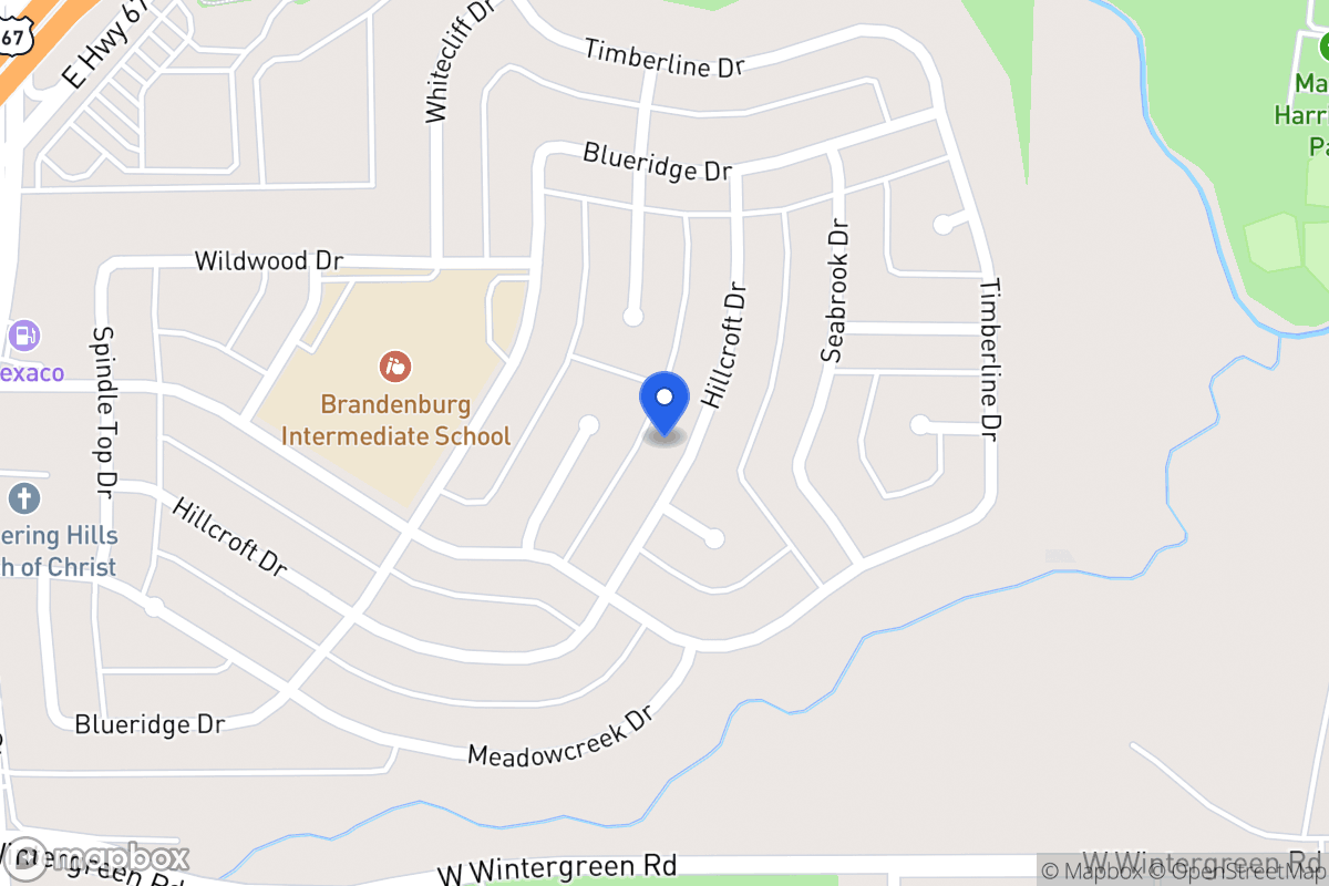 Map of 1911 S Hillcroft Dr