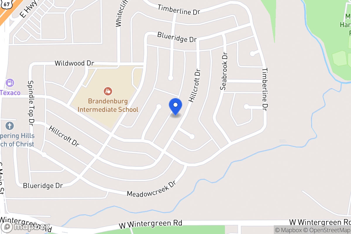 Map of 1915 S Hillcroft Dr