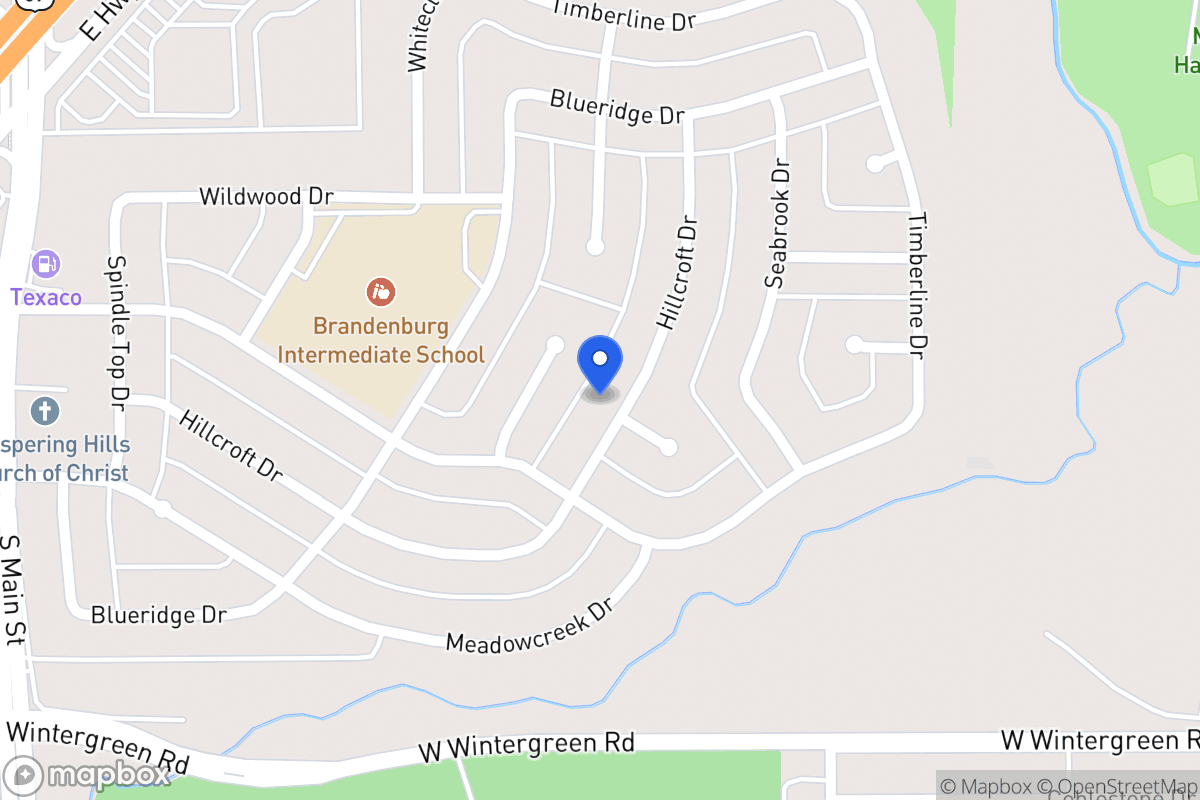 Map of 1919 S Hillcroft Dr