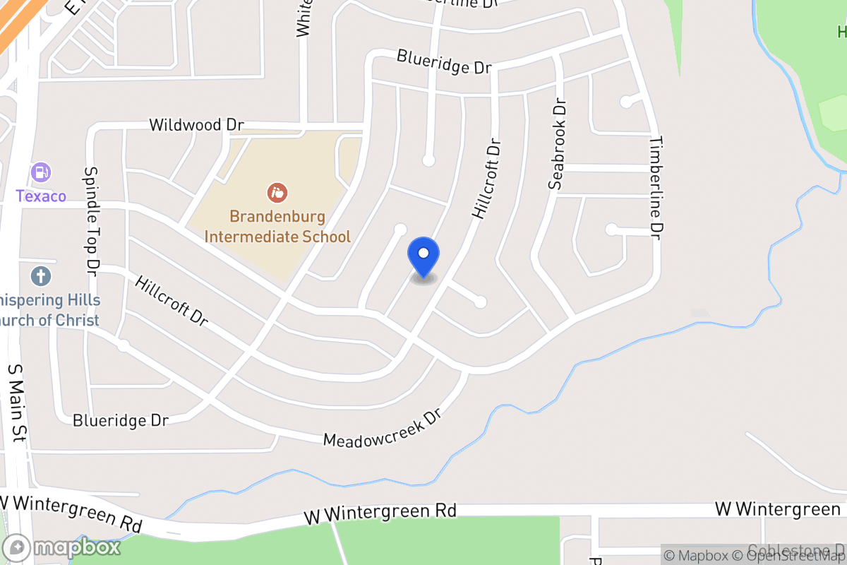 Map of 1923 S Hillcroft Dr