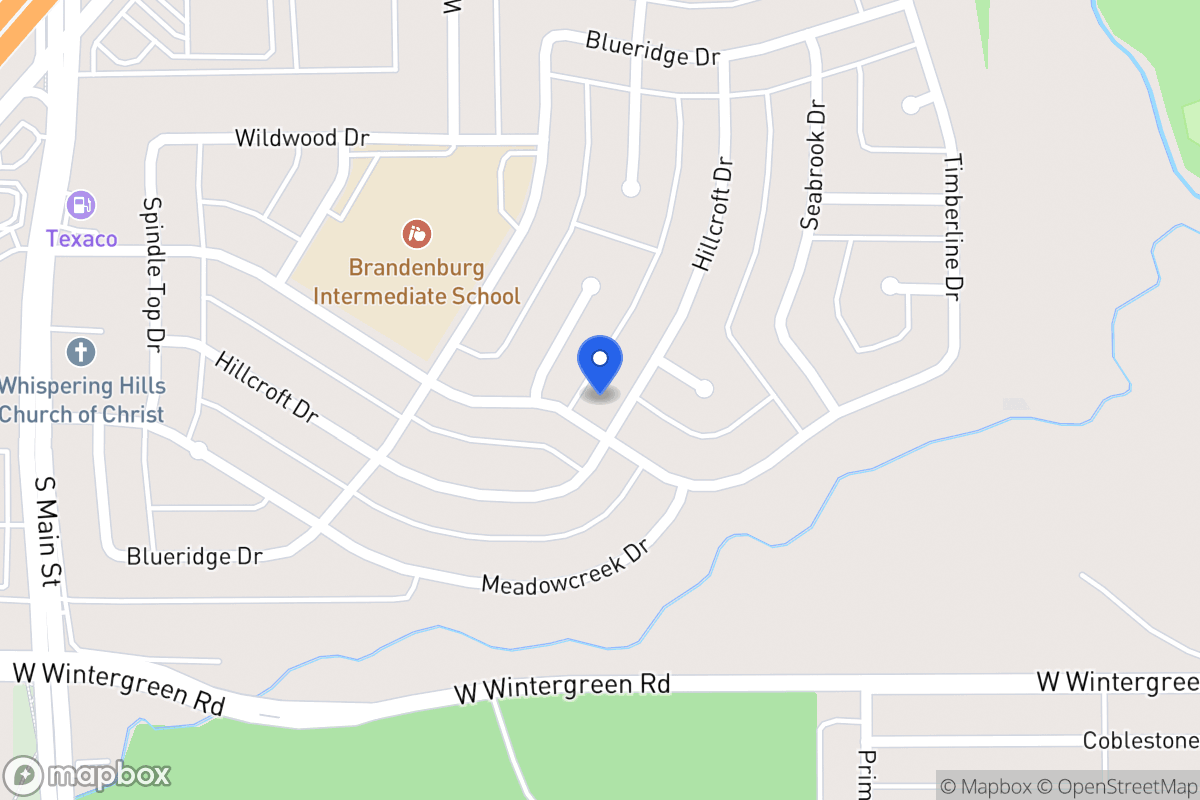 Map of 1931 S Hillcroft Dr