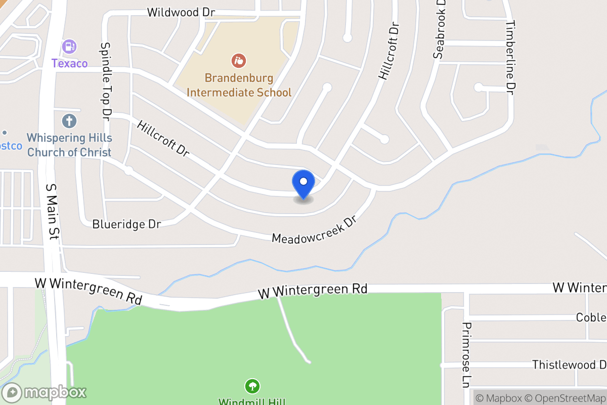 Map of 334 E Hillcroft Dr