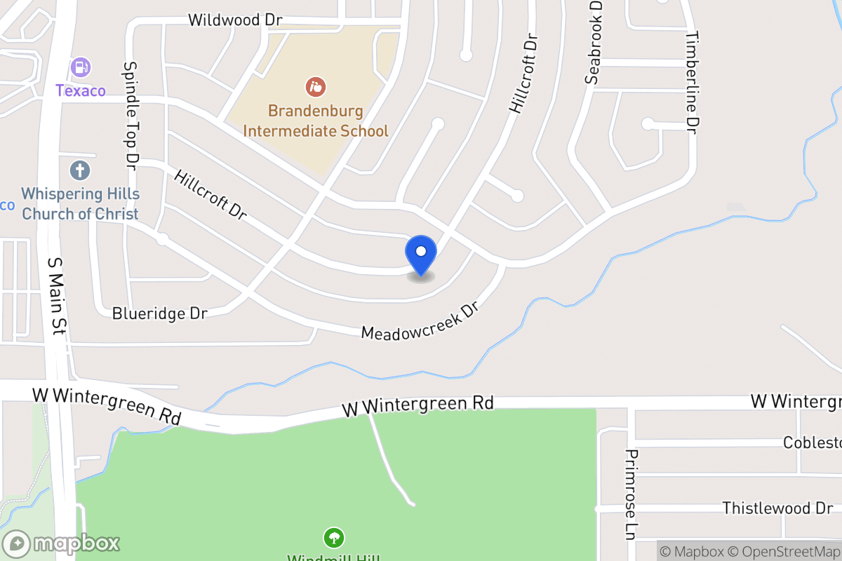 Map of 338 E Hillcroft Dr