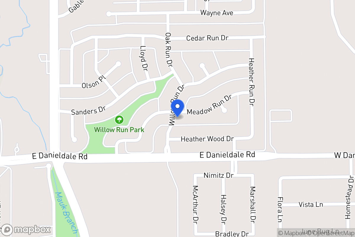 Map of 1102 Meadow Run Dr