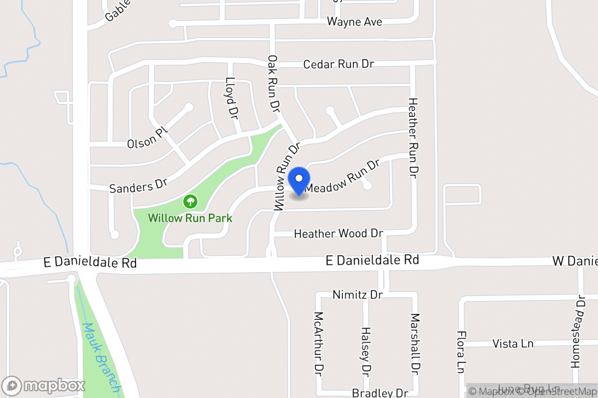 Map of 1106 Meadow Run Dr