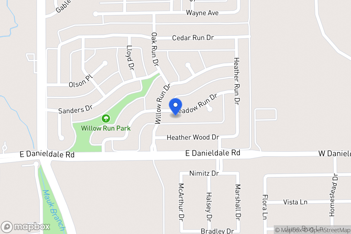 Map of 1110 Meadow Run Dr