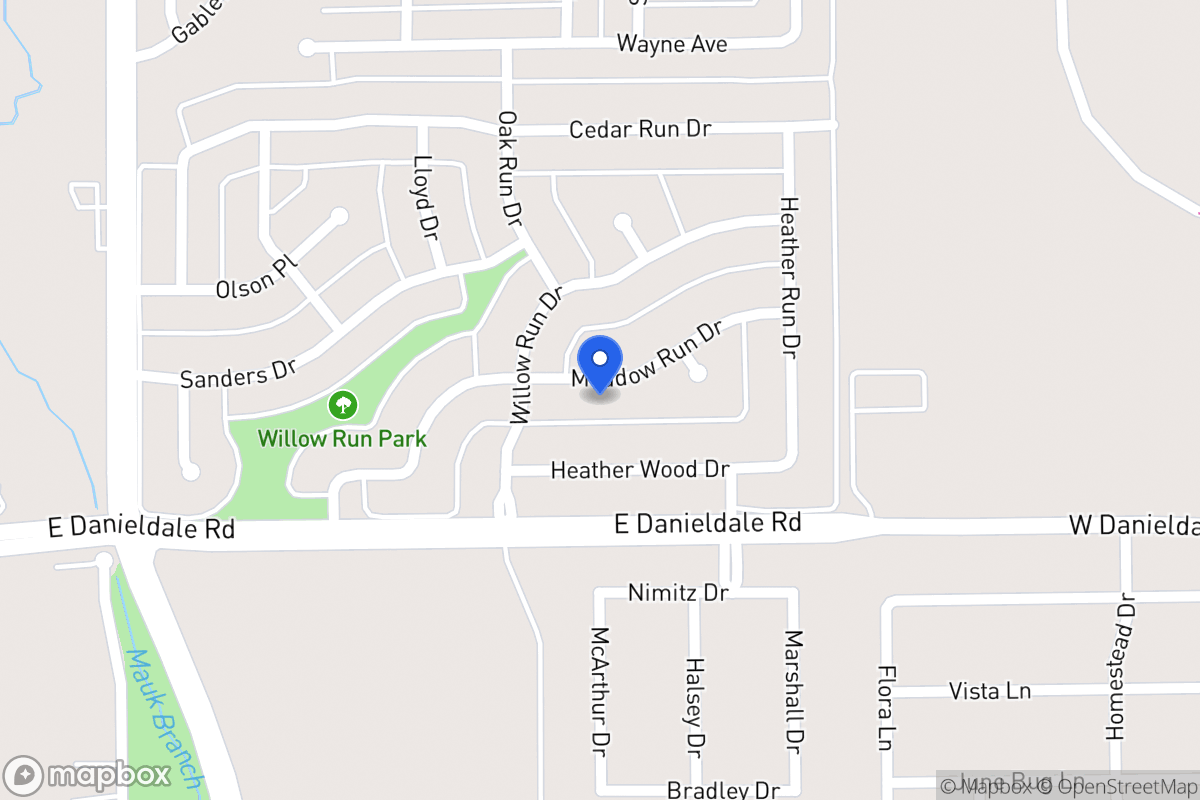 Map of 1114 Meadow Run Dr